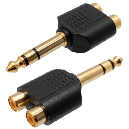 Adaptador AUDIO JACK 6.3mm macho STEREO / 2RCA hembra